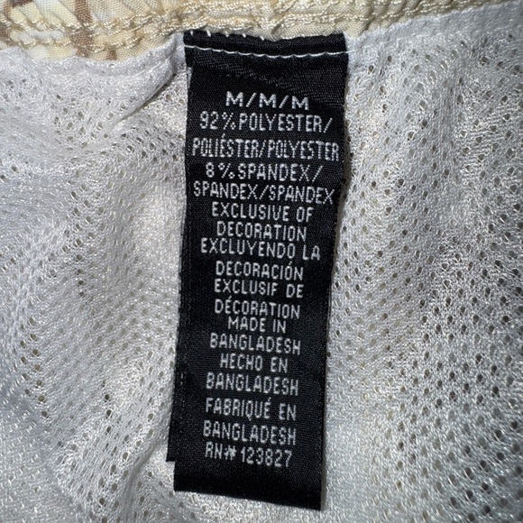 Good Vibes Beige/Brown 3 way stretch tropical swim Shorts. Size M. NWT - Picture 7 of 16